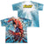 JLA - Ripping And Tearing (Front - Back Print) Youth Short Sleeve 100% Poly