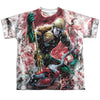 JLA - Aquaman Vs Manta Youth Short Sleeve 100% Poly