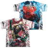 JLA - Aquaman Vs Manta (Front - Back Print) Youth Short Sleeve 100% Poly