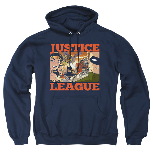 JLA - New Dawn Group Adult Pullover Hoodie