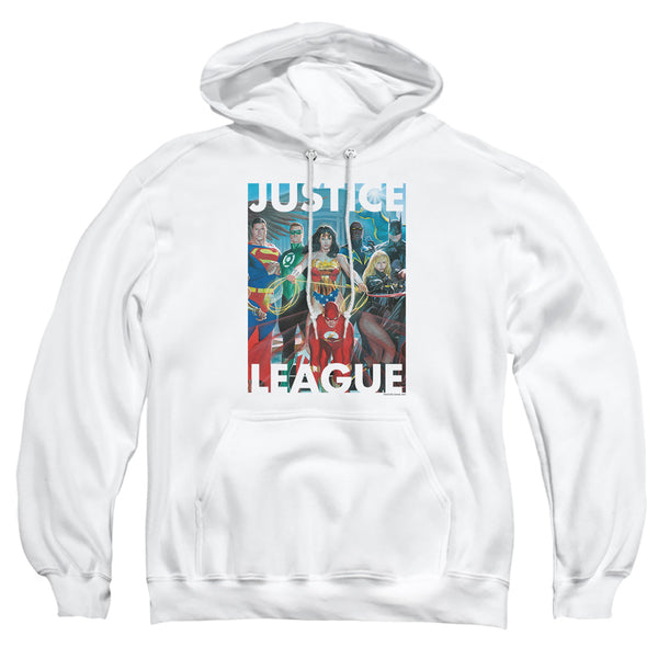 JLA - Hall Of Justice Adult Pullover Hoodie