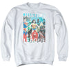 JLA - Hall Of Justice Adult Crewneck Sweatshirt
