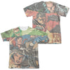 JLA - Torn (Front - Back Print) Adult Regular Fit Short Sleeve 65 - 35 Poly - Cotton