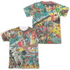 JLA - Classic Collage (Front - Back Print) Adult Regular Fit Short Sleeve 65 - 35 Poly - Cotton