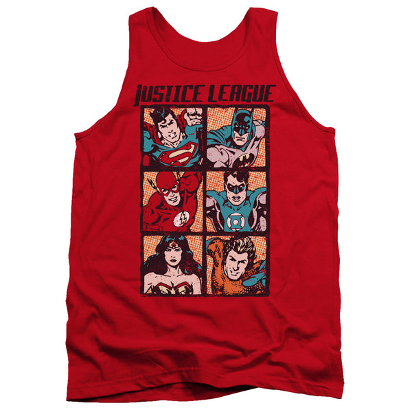 JLA - Rough Panels Adult Tank Top