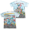 JLA - World Cure (Front - Back Print) Adult Regular Fit Short Sleeve 65 - 35 Poly - Cotton