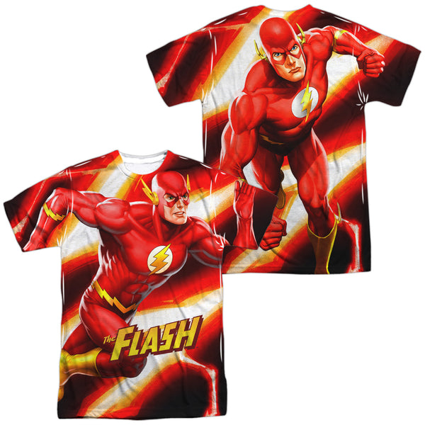 JLA - Speed Bolt (Front - Back Print) Adult Regular Fit Short Sleeve 100% Poly
