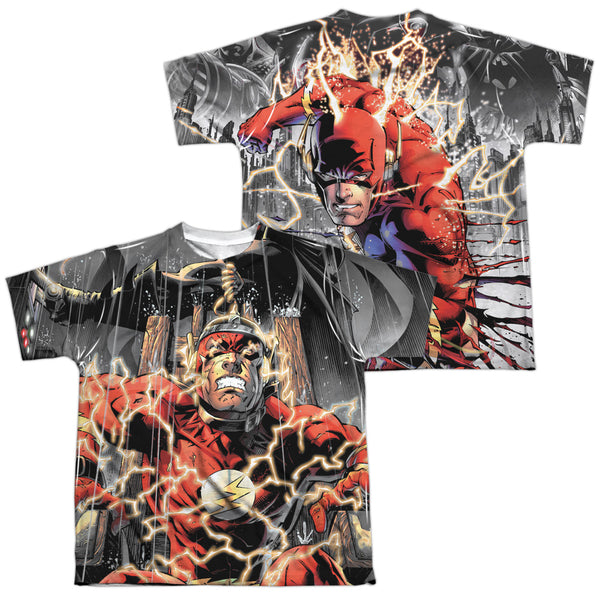 JLA - Shock Therapy (Front - Back Print) Youth Short Sleeve 100% Poly