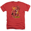 JLA - Flash Lightning Adult Regular Fit Heather Short Sleeve
