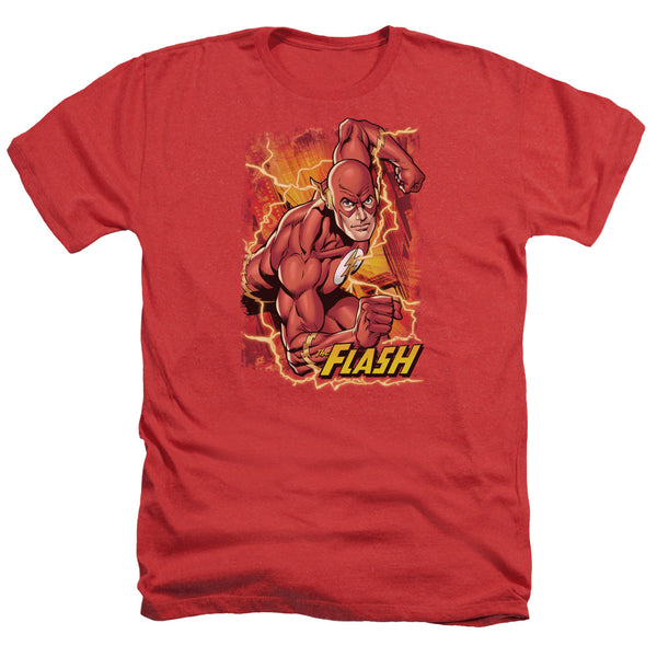 JLA - Flash Lightning Adult Regular Fit Heather Short Sleeve
