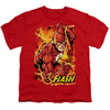 JLA - Flash Lightning Youth Short Sleeve