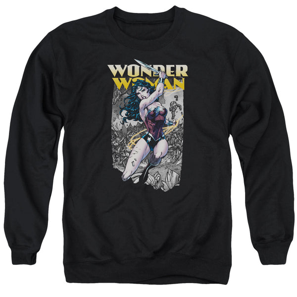 Jla - Wonder Slice Adult Crewneck Sweatshirt