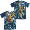 JLA - Trident (Front - Back Print) Adult Regular Fit Short Sleeve 100% Poly