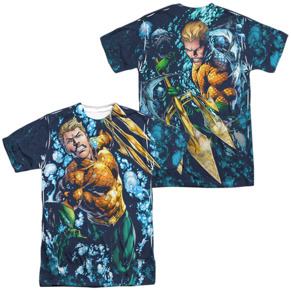 JLA - Trident (Front - Back Print) Adult Regular Fit Short Sleeve 100% Poly