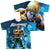 JLA - Bubbles Everywhere (Front - Back Print) Youth Short Sleeve 100% Poly