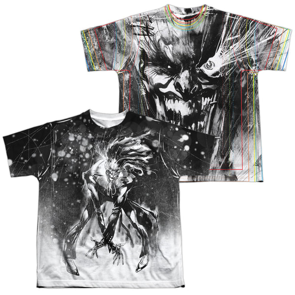JLA - Sketchy Joker (Front - Back Print) Youth Short Sleeve 100% Poly