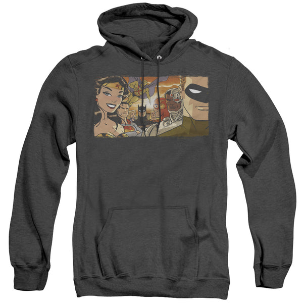 JLA - Cinematic League Adult Heather Hoodie