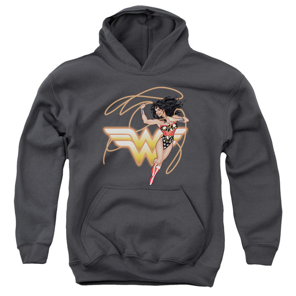 Jla - Glowing Lasso Youth Hooded Sweatshirt
