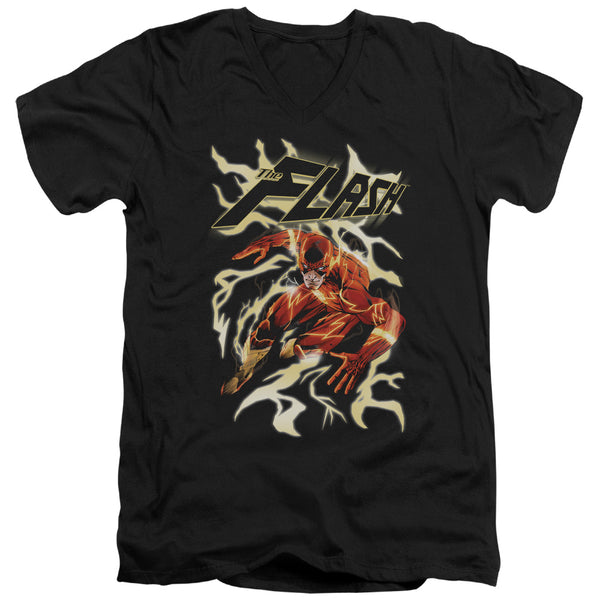 JLA - Electric Run Adult Slim Fit V Neck Cotton