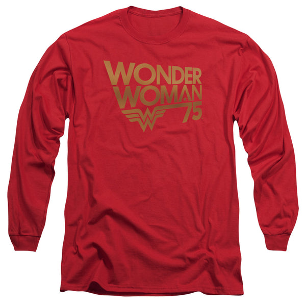 Wonder Woman - Wonder Woman 75Th Anniversary Gold Logo Adult Long Sleeve