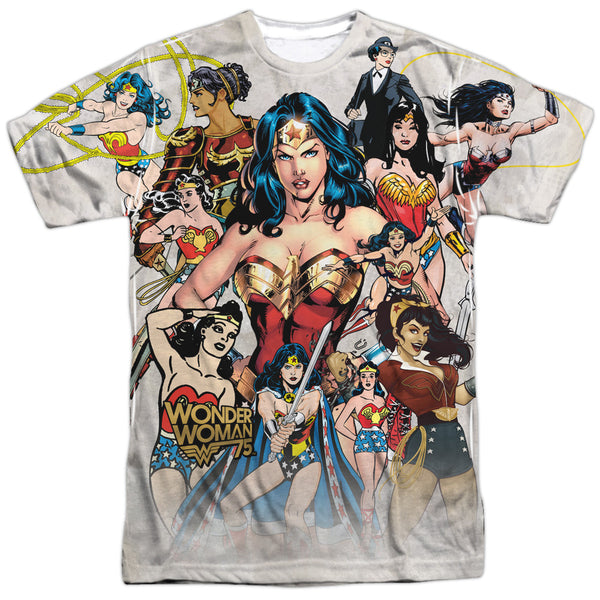 Wonder Woman - 75Th Collage Adult Regular Fit Short Sleeve 100% Poly