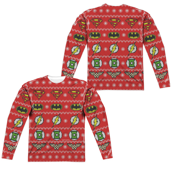 JLA - Sweater Of Justice (Front - Back Print) L - S Adult Poly Crew