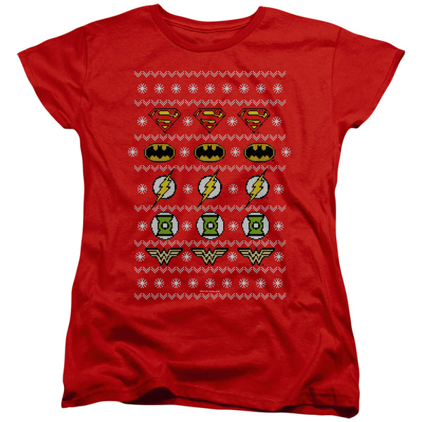 JLA - Justice Shields Christmas Sweater Women's Short Sleeve