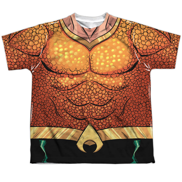 JLA - Aquaman Rebirth Uniform Youth Short Sleeve 100% Poly