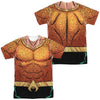 JLA - Aquaman Rebirth Uniform (Front - Back Print) Adult Regular Fit Short Sleeve 100% Poly