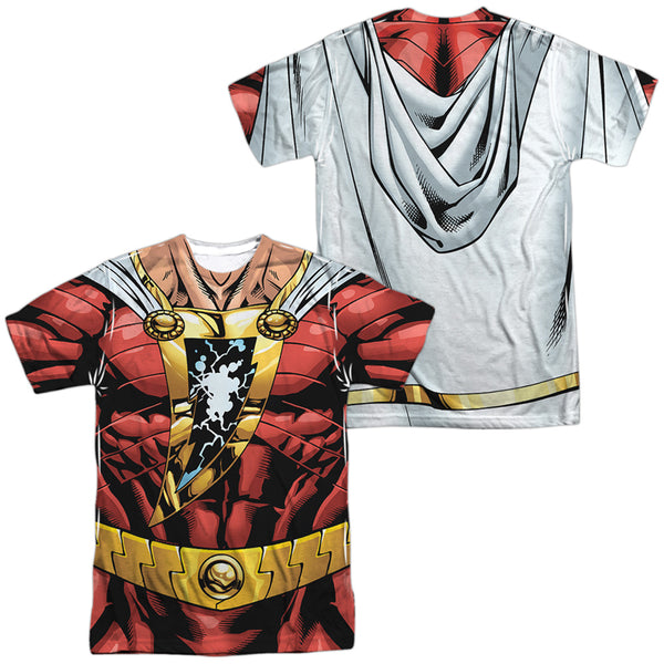 JLA - Shazam Uniform (Front - Back Print) Adult Regular Fit Short Sleeve 100% Poly