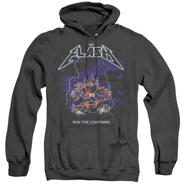 Flash - Run The Lightning Adult Heather Hoodie