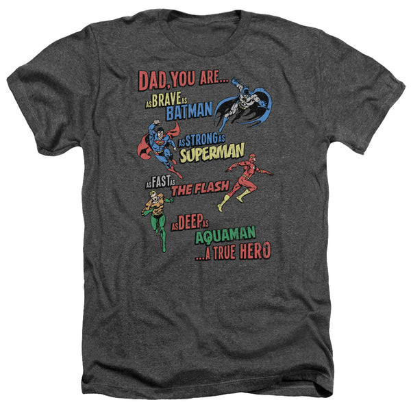 JLA - Dad Hero Adult Regular Fit Heather Short Sleeve
