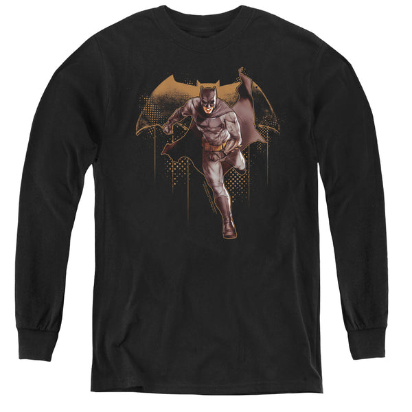 Justice League Movie - Caped Crusader L - S Youth
