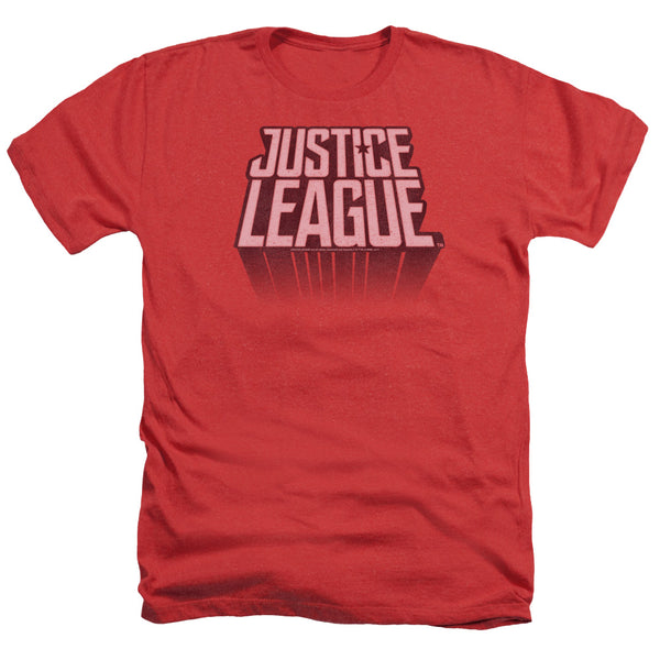 Justice League Movie - League Distressed Adult Regular Fit Heather Short Sleeve