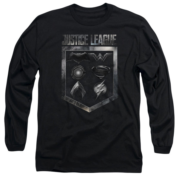 Justice League Movie - Shield Of Emblems Adult Long Sleeve