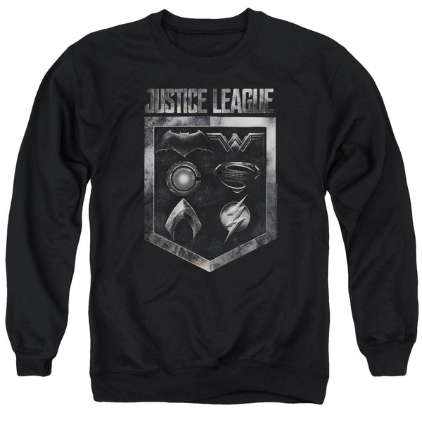Justice League Movie - Shield Of Emblems Adult Crewneck Sweatshirt