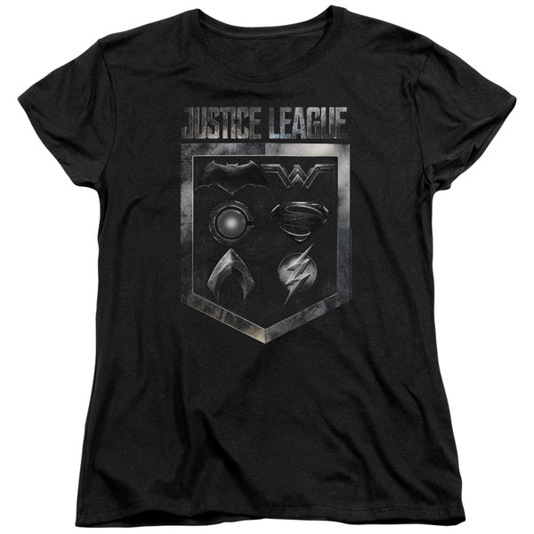 Justice League Movie - Shield Of Emblems Women's Short Sleeve