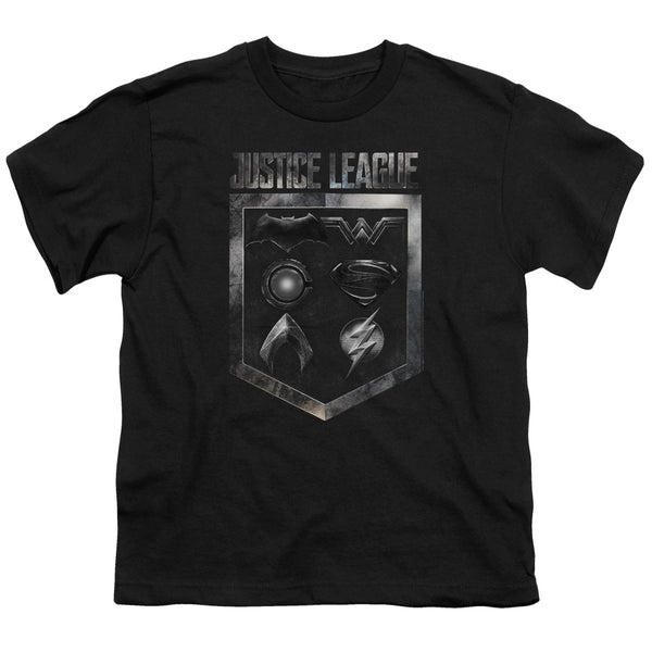 Justice League Movie - Shield Of Emblems Youth Short Sleeve