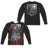 Justice League Movie - The League (Front - Back Print) L - S Adult Poly Crew
