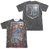 Justice League Movie - The League (Front - Back Print) Adult Regular Fit Short Sleeve 65 - 35 Poly - Cotton