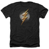 Justice League Movie - Flash Logo Adult Regular Fit Heather Short Sleeve