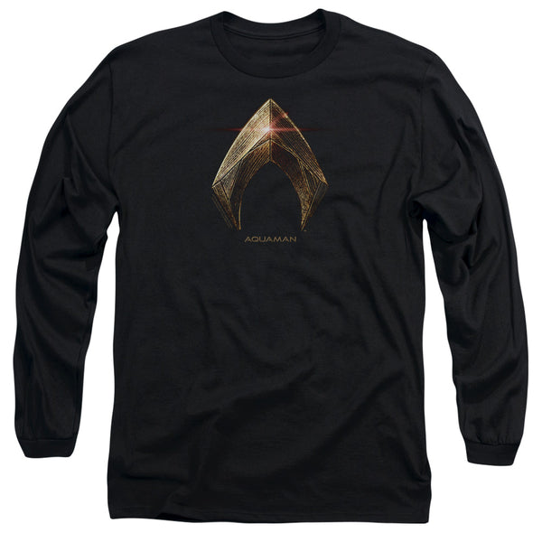 Justice League Movie - Aquaman Logo Adult Long Sleeve
