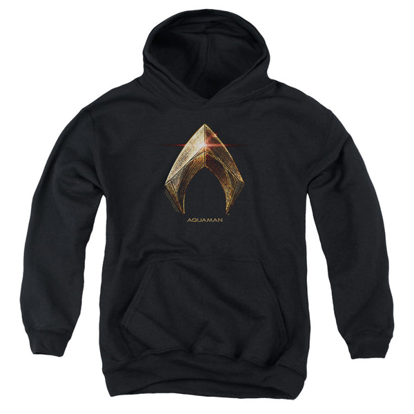 Justice League Movie - Aquaman Logo Youth Hooded Sweatshirt