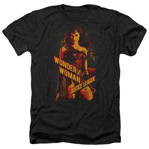 Justice League Movie - Wonder Woman Adult Regular Fit Heather Short Sleeve