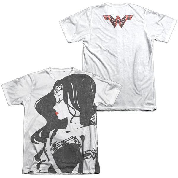 Justice League Movie - Ww Profile (Front - Back Print) Adult Regular Fit Short Sleeve 65 - 35 Poly - Cotton