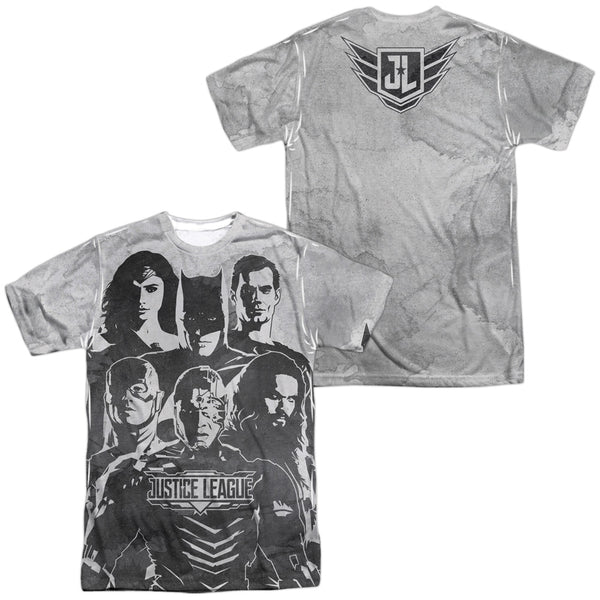 Justice League Movie - The League (Front - Back Print) Adult Regular Fit Short Sleeve 100% Poly