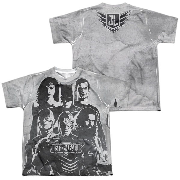 Justice League Movie - The League (Front - Back Print) Youth Short Sleeve 100% Poly
