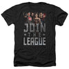 Justice League Movie - Join The League Adult Regular Fit Heather Short Sleeve