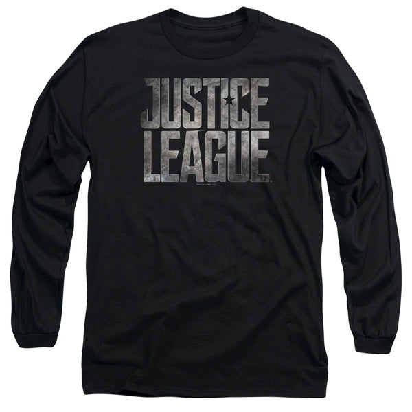 Justice League Movie - Metal Logo Adult Long Sleeve