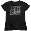 Justice League Movie - Metal Logo Women's Short Sleeve